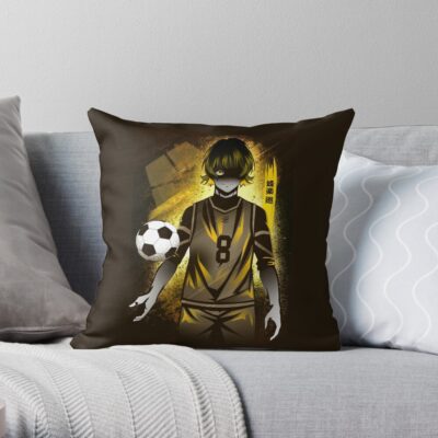 Attack Of Silhouette Bowl Cut Bachira Throw Pillow