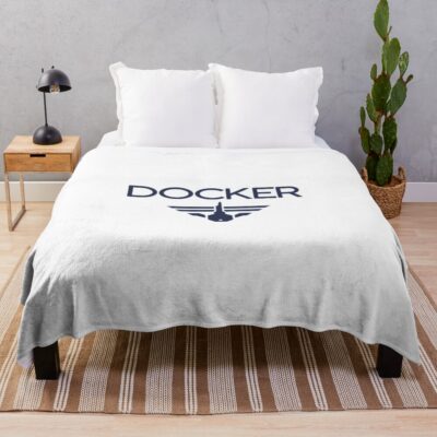 Docker Navy Blue Throw Blanket