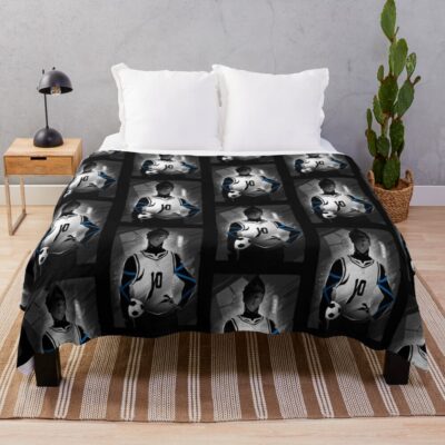 Attack Of Silhouette King Of Villains Shoei Throw Blanket