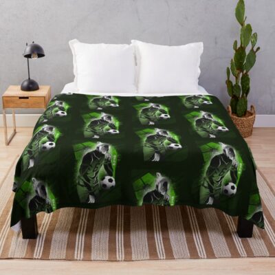Attack Of Silhouette Gin Gagamaru Throw Blanket