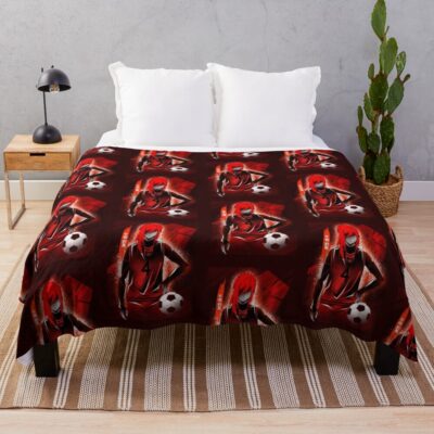 Attack Of Silhouette Princess Chigiri Throw Blanket