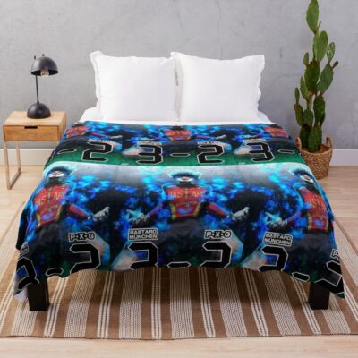 Blue Padlock Throw Blanket