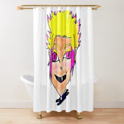 Shedou Bluelick One Teef Dopamine Hits Shower Curtain