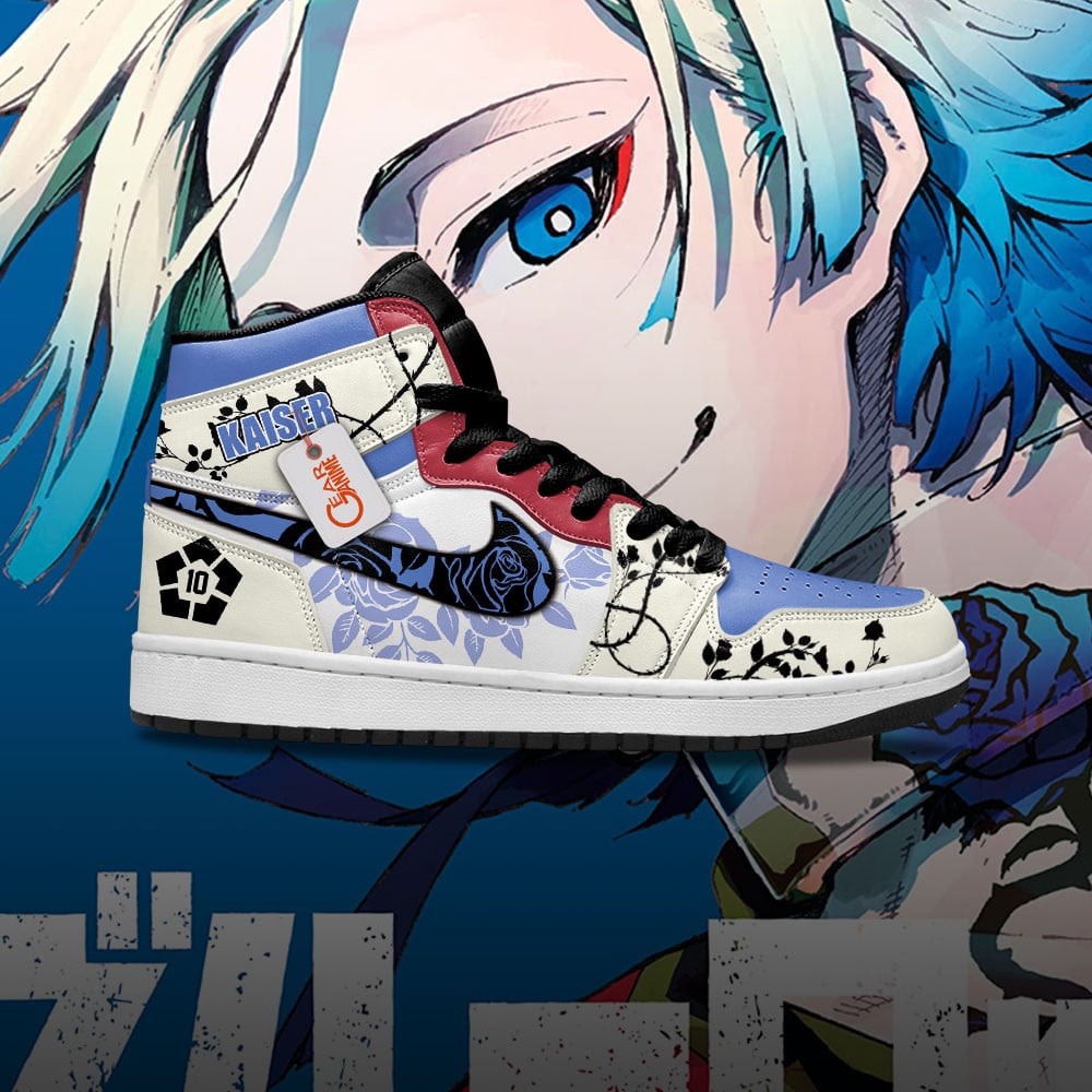 Blue Lock Michael Kaiser J1s Sneakers Blue Rose