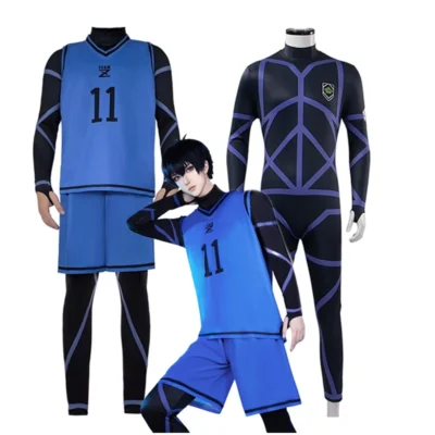 Blue Lock Costume Jersey Football Club Sportswear Cosplay