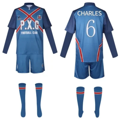 Anime Blue Lock Rin Itoshi Football Jersey Charles Cosplay
